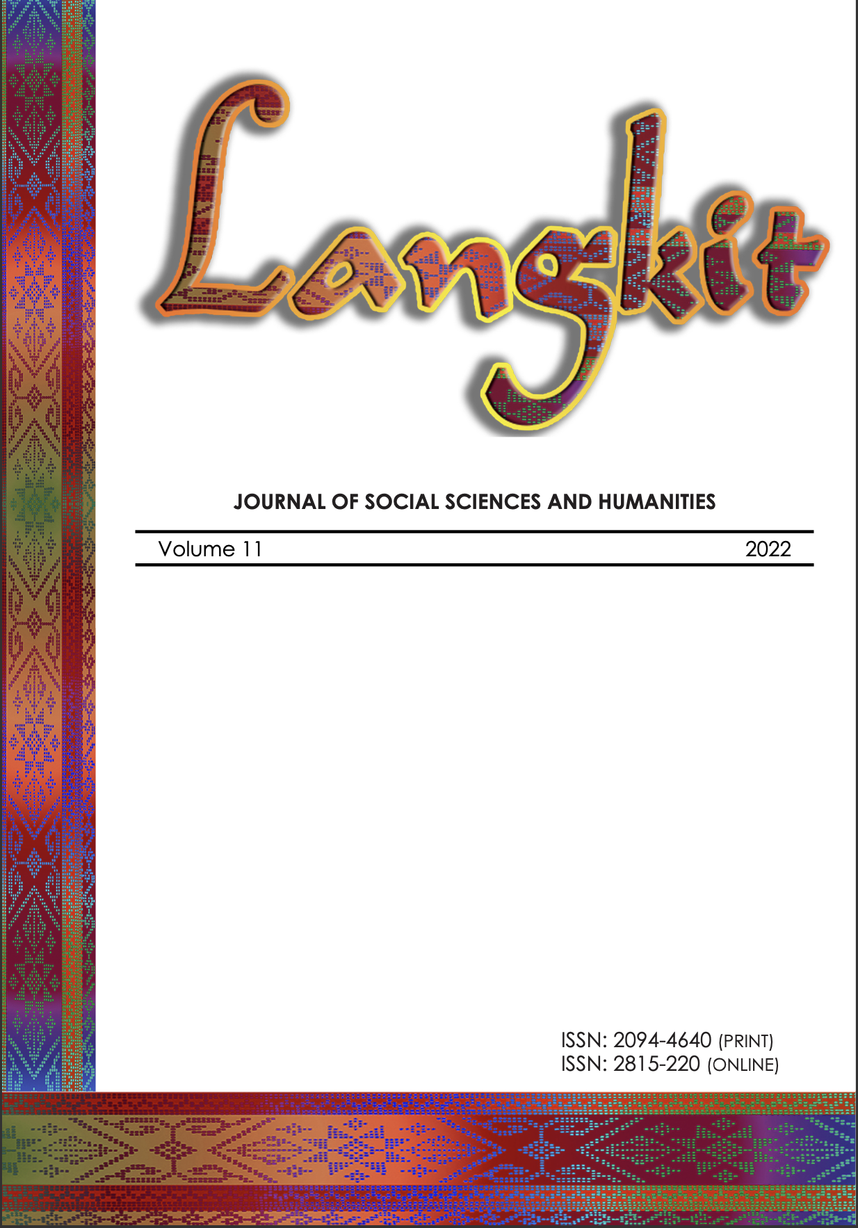 Langkit: Journal of Social Sciences and Humanities, Volume 11, 2022