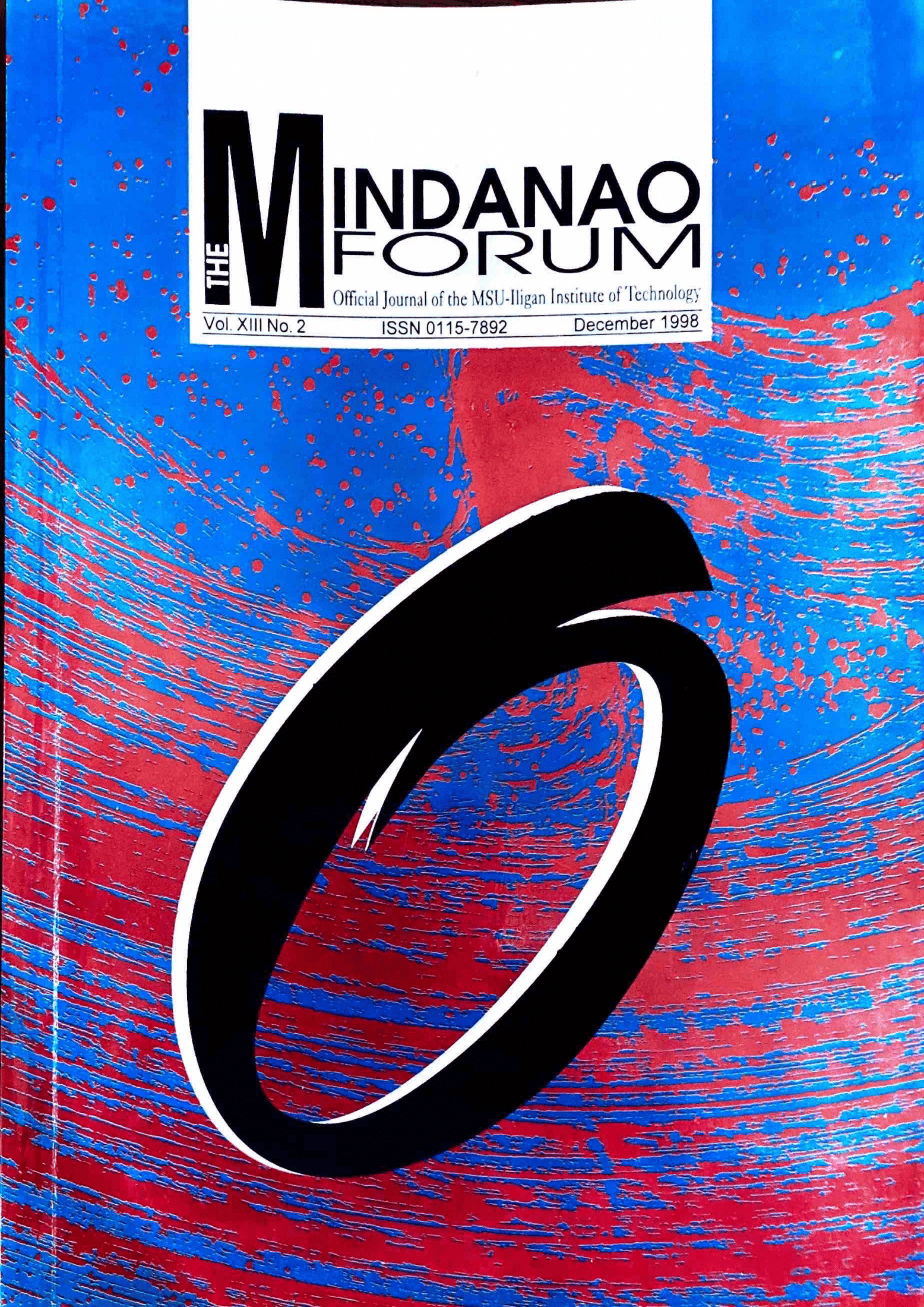 					View Vol. 13 No. 2 (1998): THE MINDANAO FORUM
				