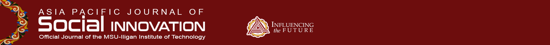 ASIA PACIFIC JOURNAL OF SOCIAL INNOVATION